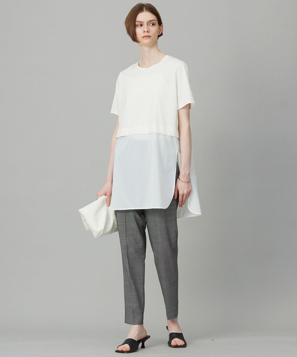 ICB L 【人気のため新色追加・UVケア・洗える】シアージャージーコンビ カットソー 