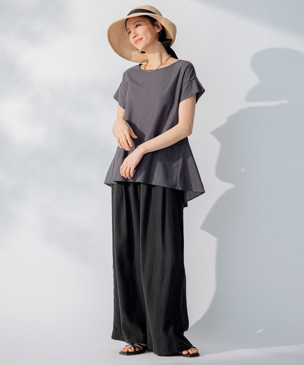 自由区 【WEB限定】【UVケア・吸汗速乾・洗える・XSサイズあり】ファンクショナルツイストジャージー カットソー 