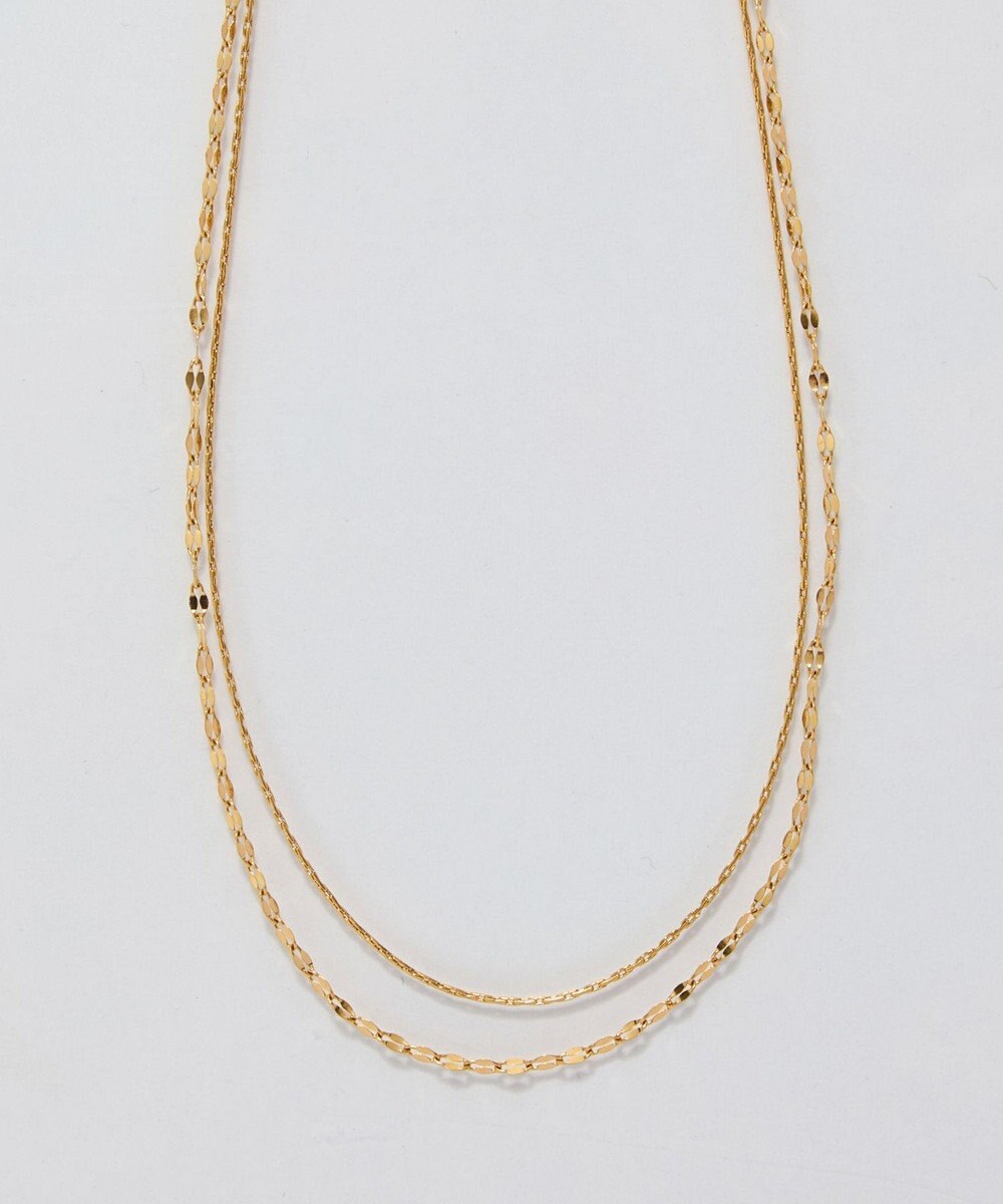 Phoebe 【金属アレルギー対応】ダブルチェーンネックレス　ゴールド/サージカルステンレス 