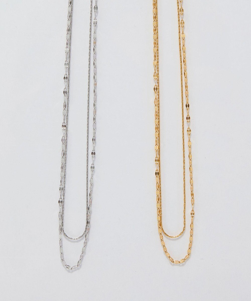 Phoebe 【金属アレルギー対応】ダブルチェーンネックレス　ゴールド/サージカルステンレス 