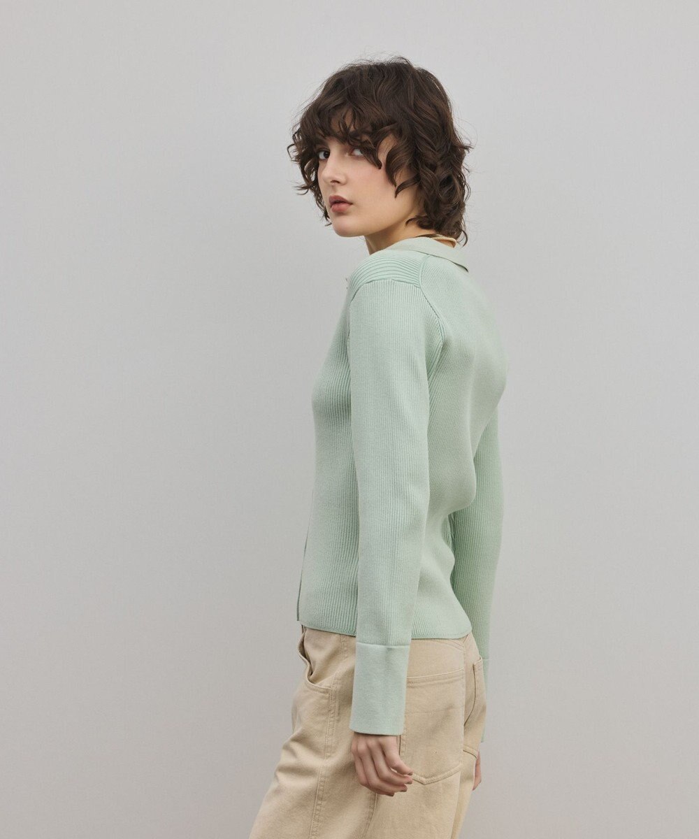GRACE CONTINENTAL リブシャツニットトップ 