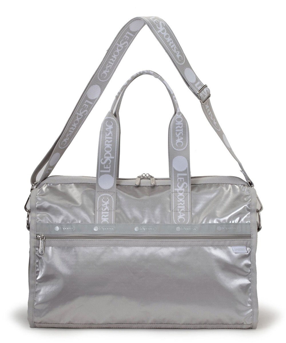 LeSportsac DELUXE MED WEEKENDER MH/ロゴジャガードシルバースナイデル 