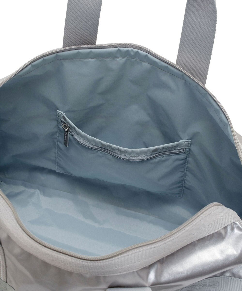 LeSportsac DELUXE MED WEEKENDER MH/ロゴジャガードシルバースナイデル 