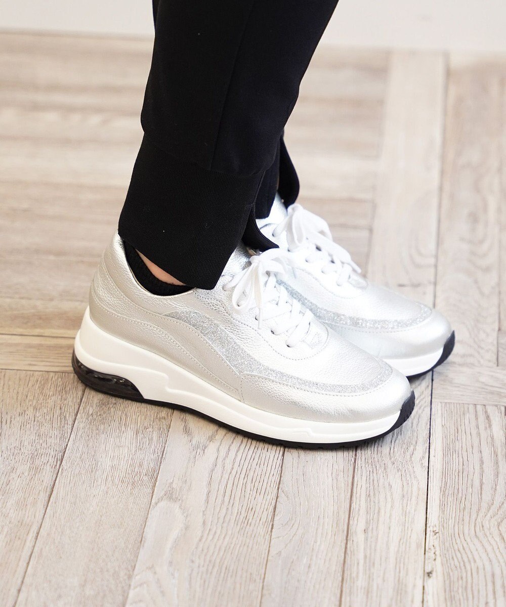 Pointer 日本製 本革厚底スニーカー 