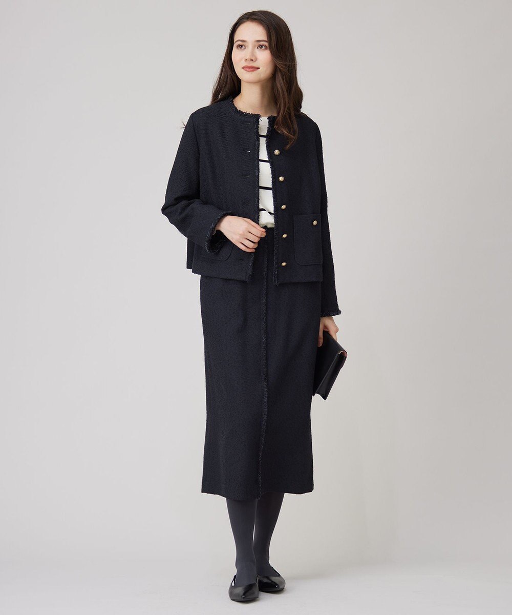 自由区 S ブライトリングツイードストレート スカート 