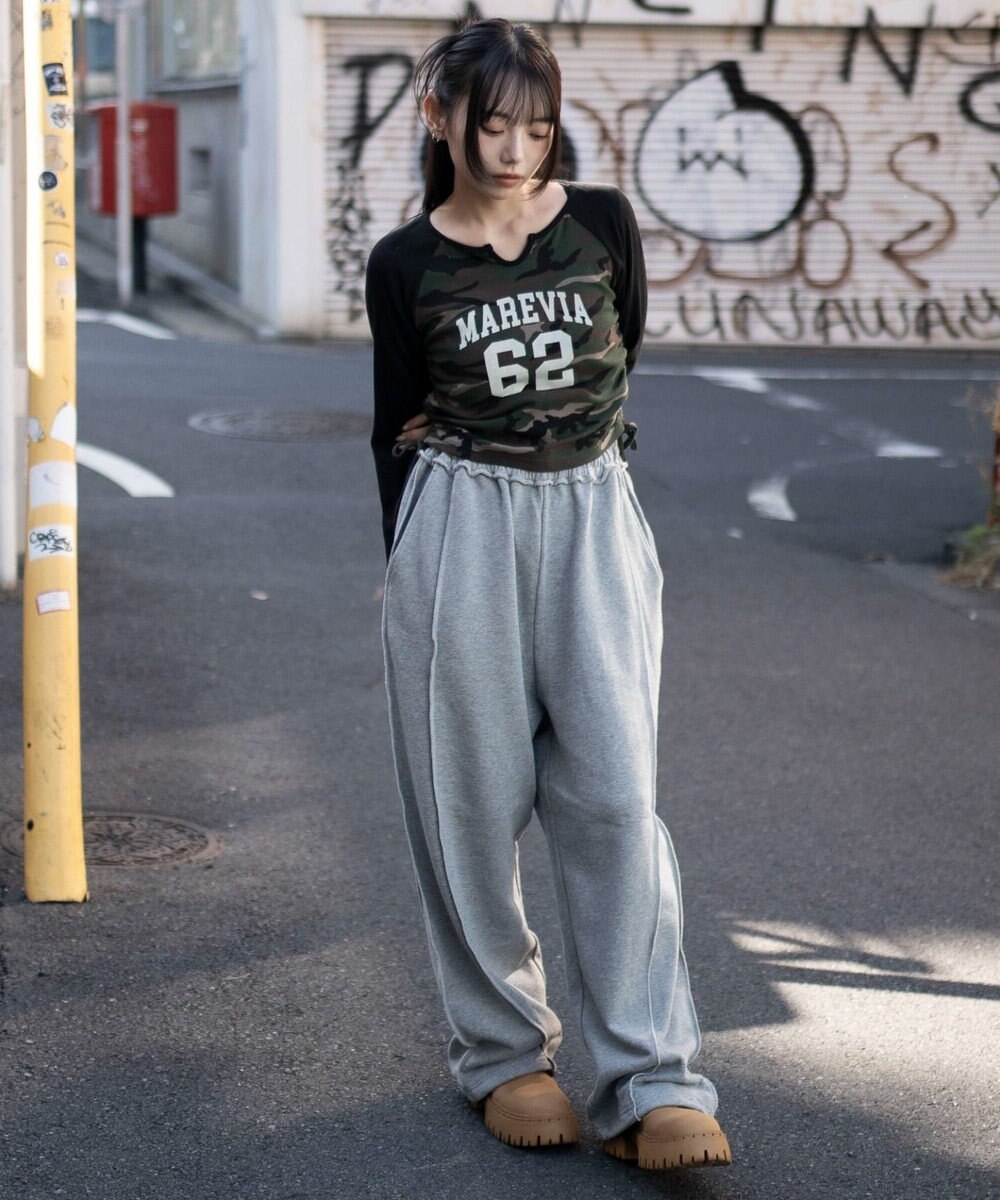 WEGO 【ユニセックス着用ITEM/ウエストゴム】スウィッチングスウェットパンツ 