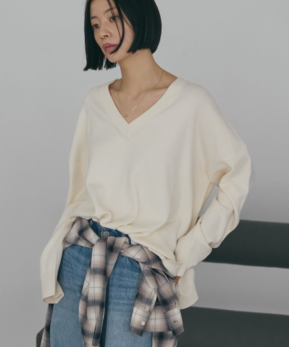 AMERICAN HOLIC バイパチVネックニットプルオーバー 