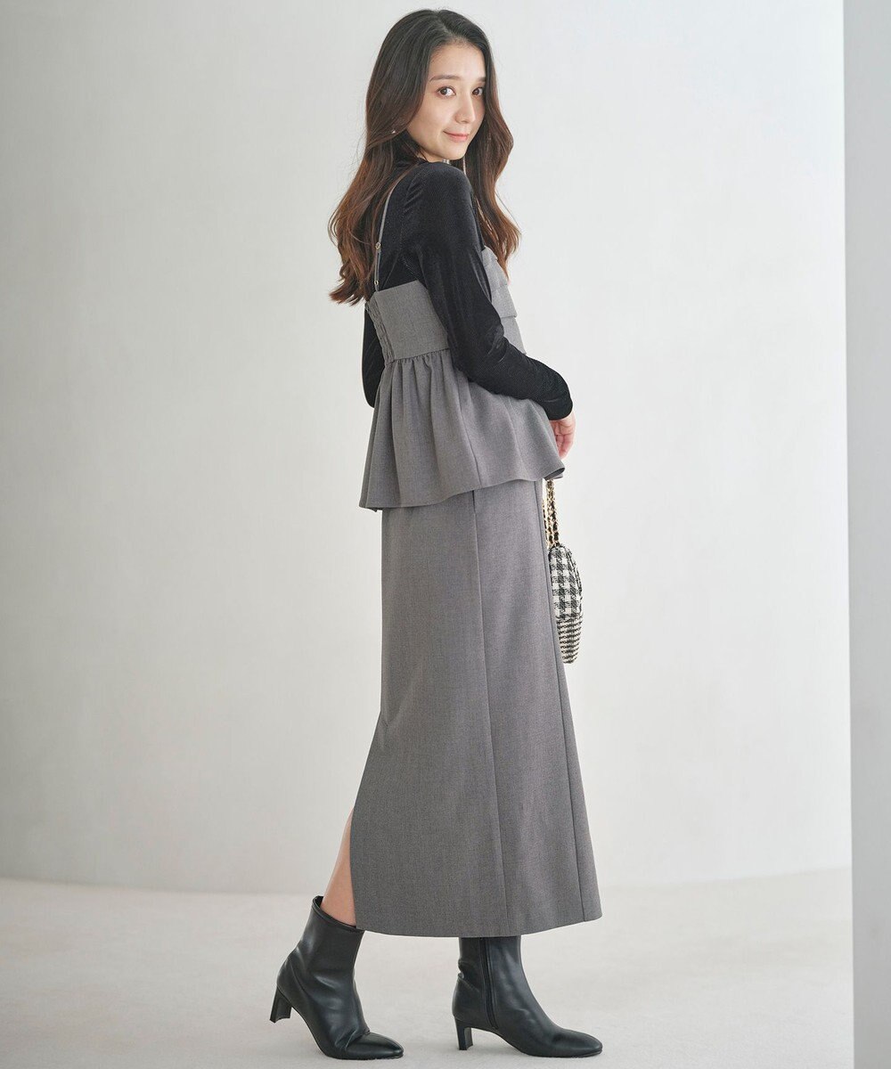 ANY SIS S 【BAILA12月号掲載・貴島明日香さんコラボ】ドッキングビスチェワンピース×インナーセット 