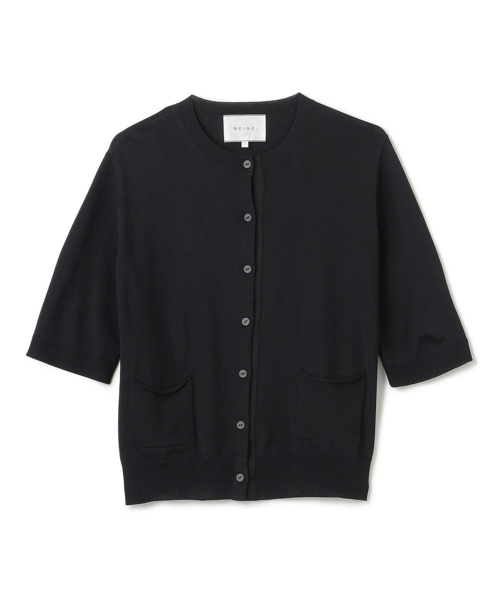 BEIGE， 【洗える】VALOIS / 半袖カーディガン 