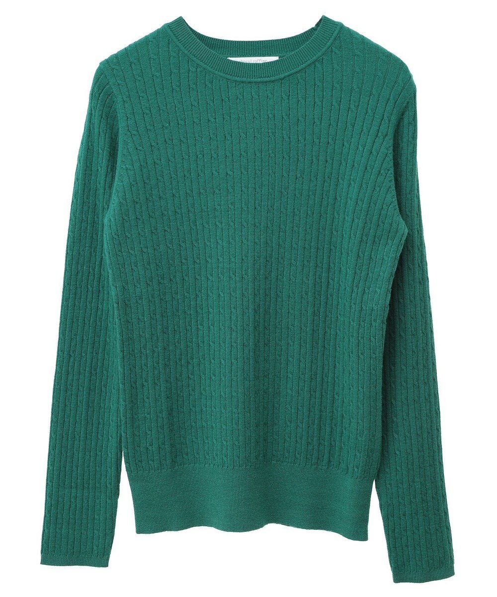 Green Parks プチケーブルクルーネックニットプルオーバー 