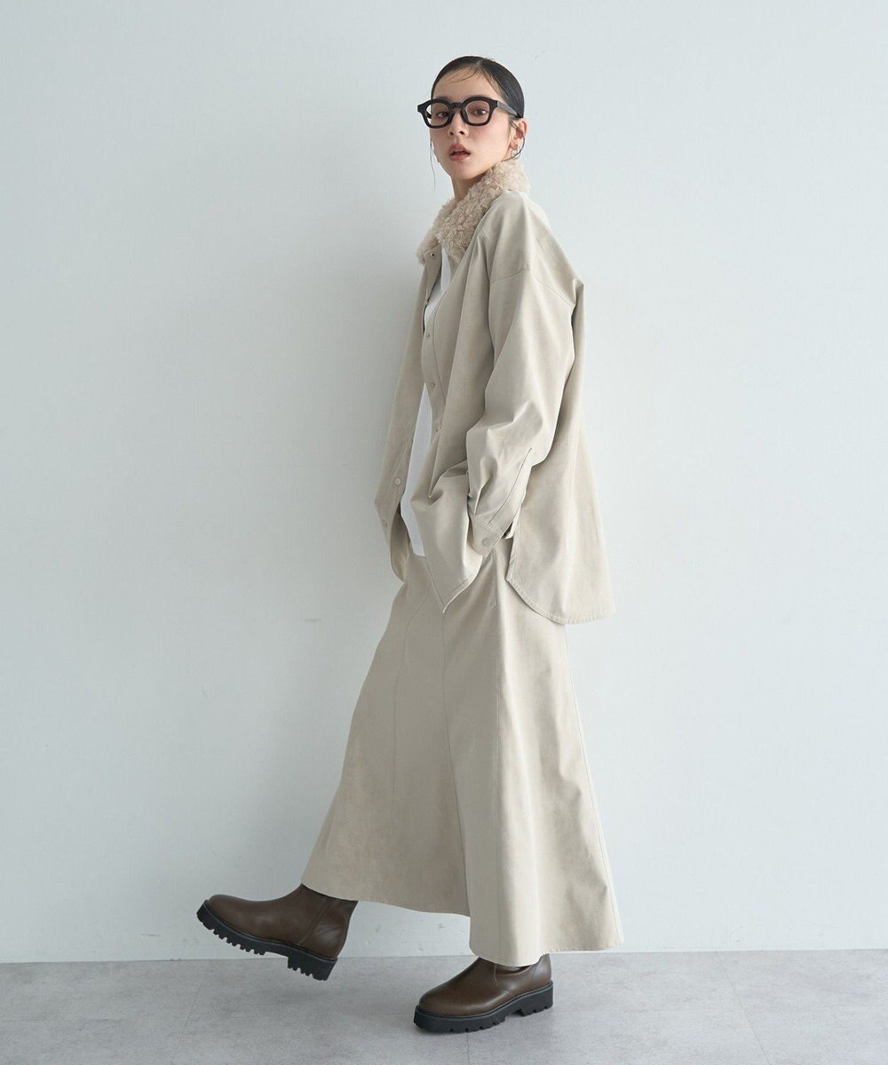 YECCA VECCA レザーライクシャツジャケット 