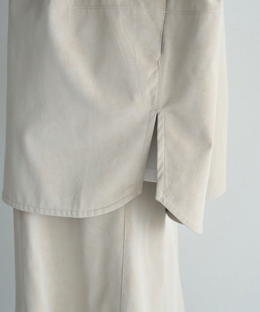 YECCA VECCA レザーライクシャツジャケット 