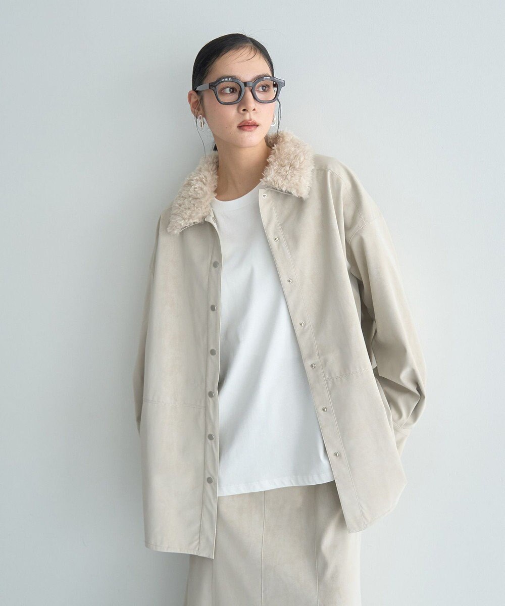 YECCA VECCA レザーライクシャツジャケット 