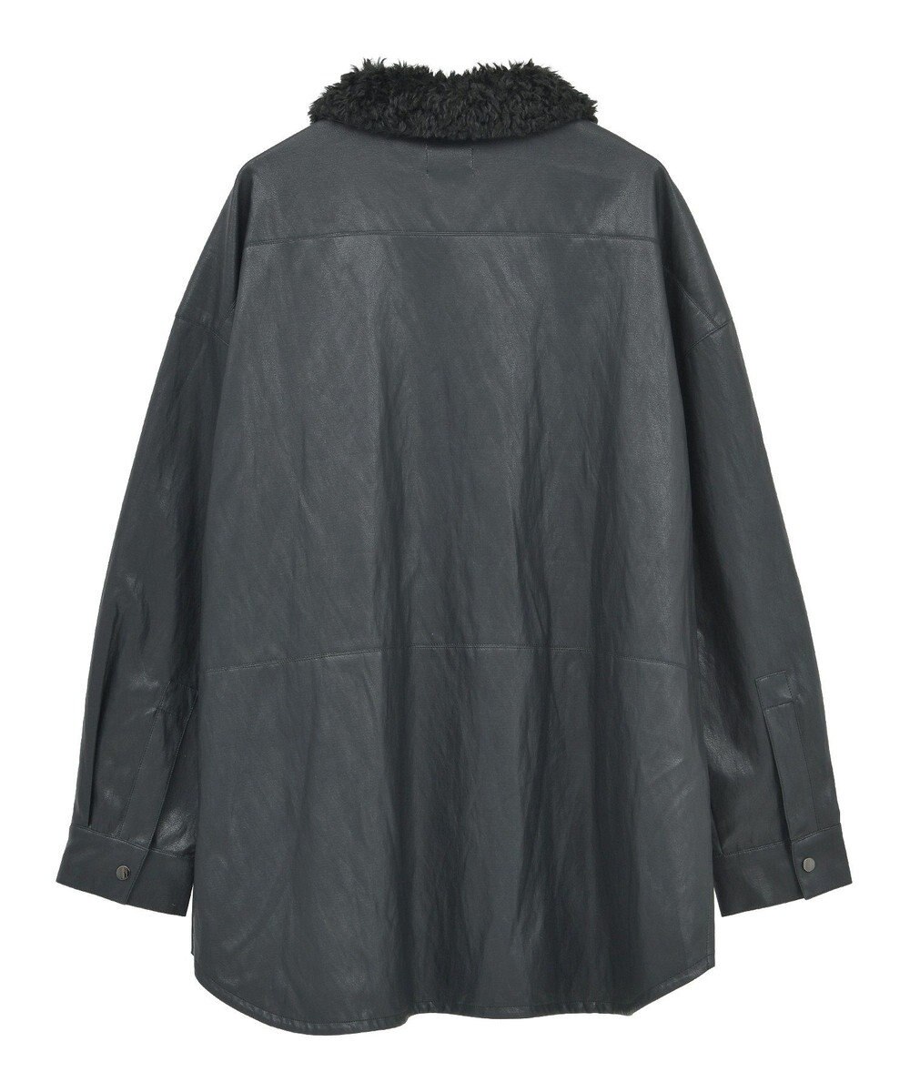 YECCA VECCA レザーライクシャツジャケット 