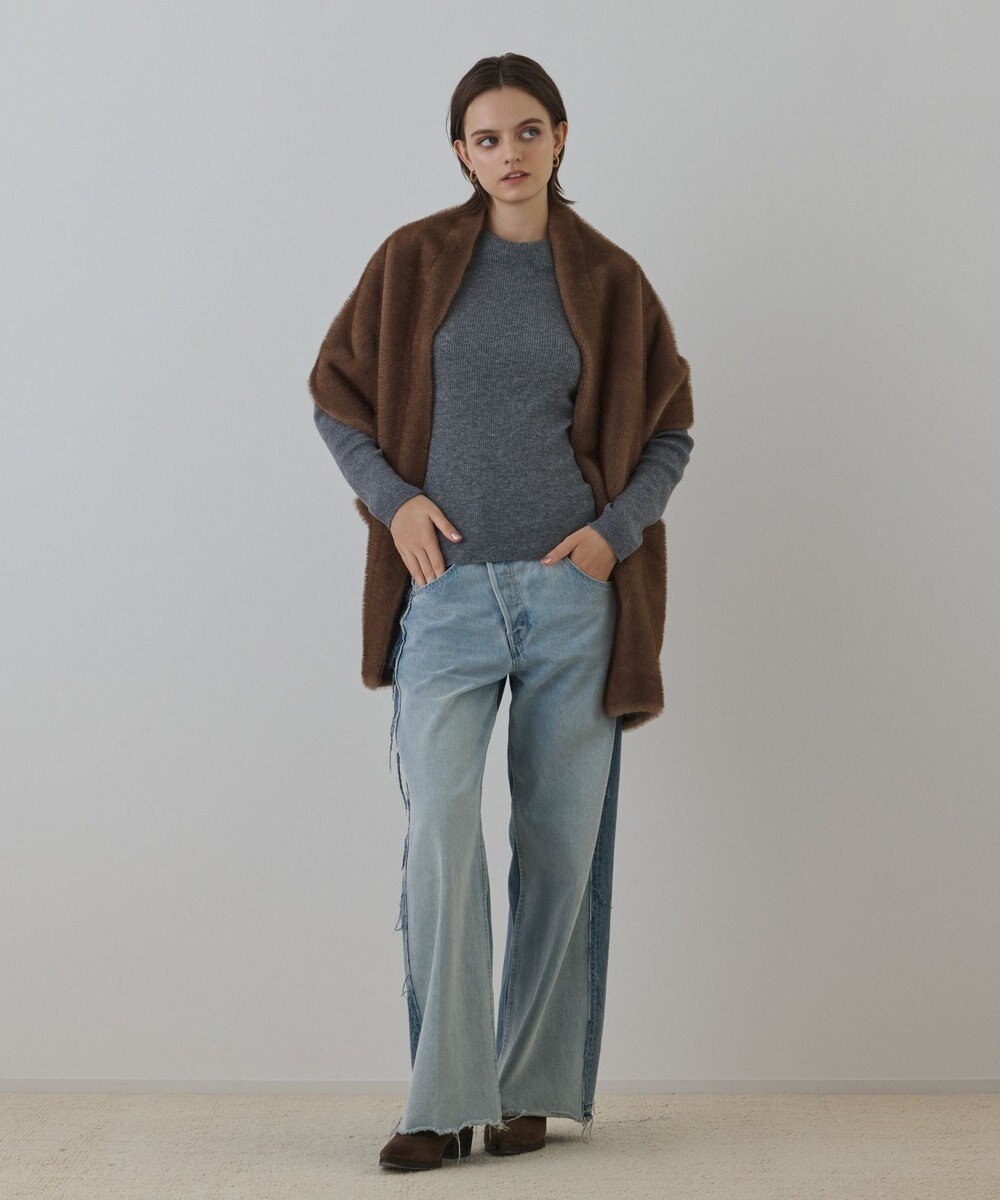 GRACE CONTINENTAL フェイクミンクストール 