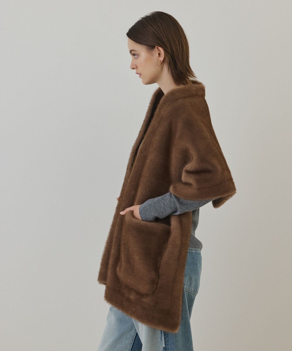 GRACE CONTINENTAL フェイクミンクストール 