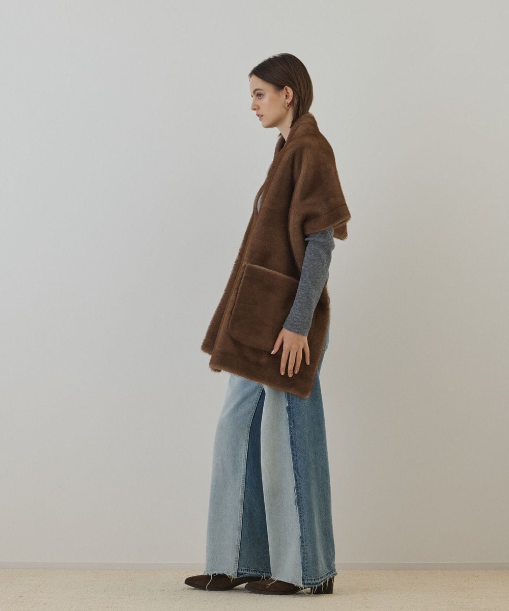 GRACE CONTINENTAL フェイクミンクストール 