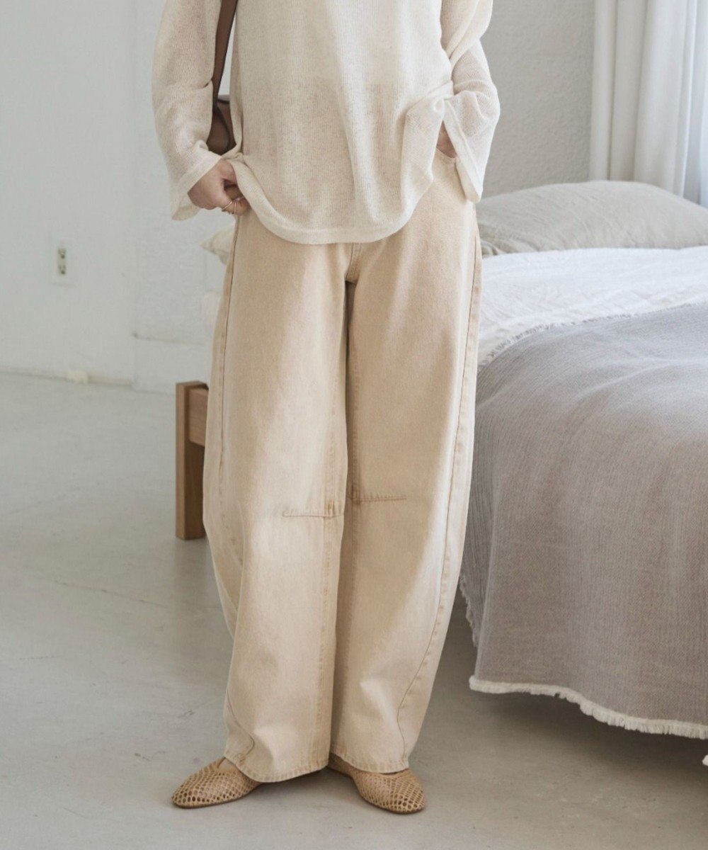 WEGO 【ANGIE VINTAGE】バレルレッグデニムパンツ 