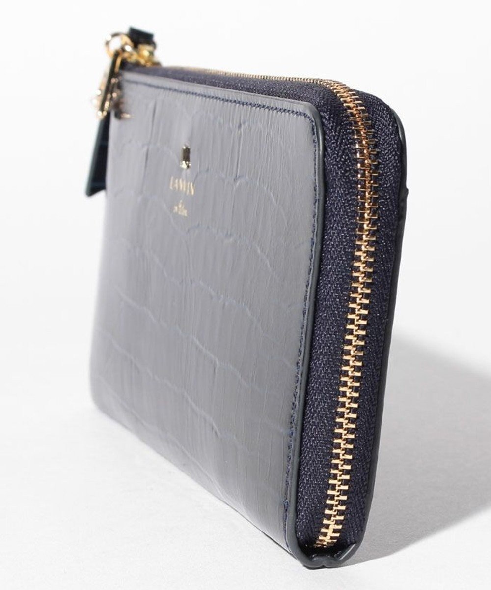 LANVIN en Bleu マゼンダ Lファスナー長財布 