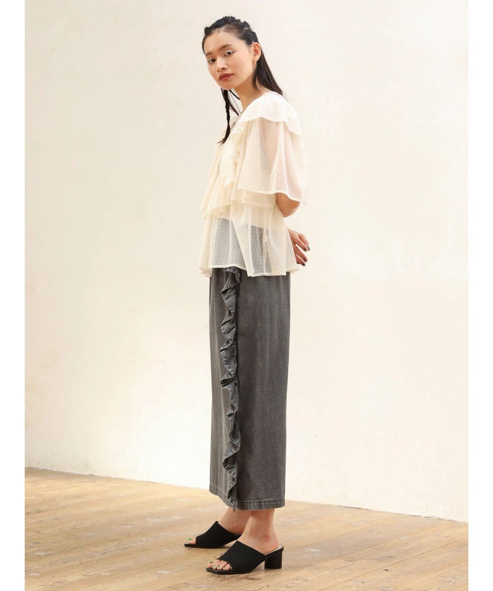 Green Parks ■ＥＳＣＡＲ　デニムサイドラッフルスカート 