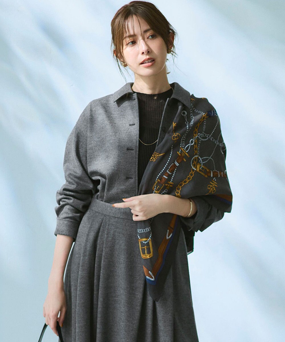 23区 【滝沢眞規子さん着用/VERY掲載/洗える】ウールミルドジャージー シャツ 