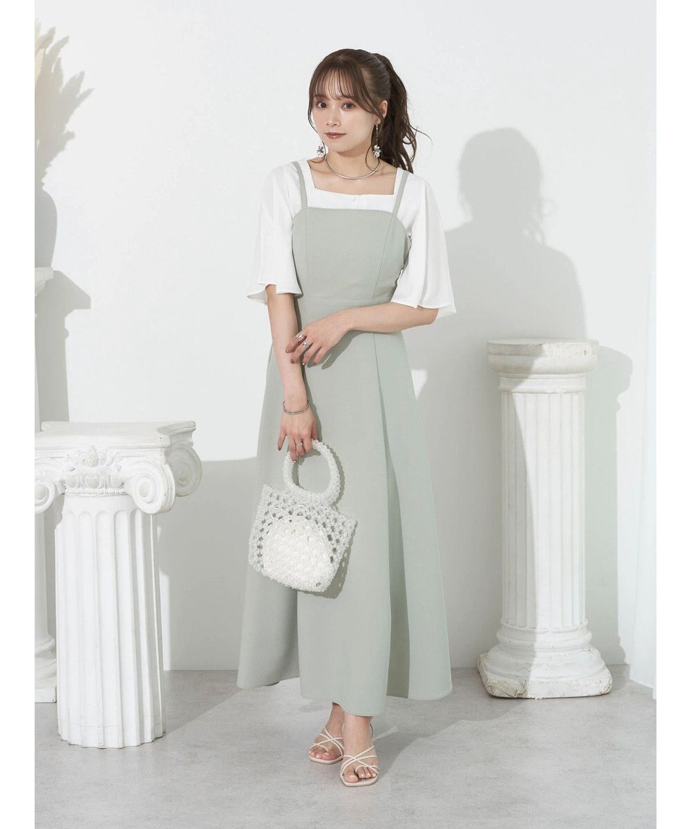 earth music&ecology ＳＥＴ２点ケープ＋キャミワンピース 