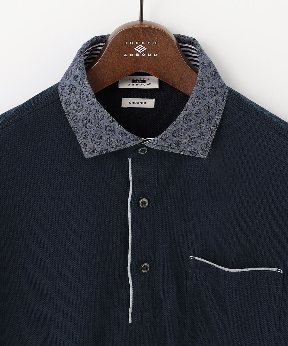 JOSEPH ABBOUD 【キングサイズ・オーガニックコットン】長袖ダディポロシャツ 