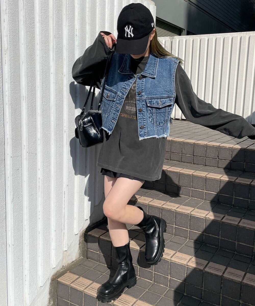 WEGO デニムショートベスト 