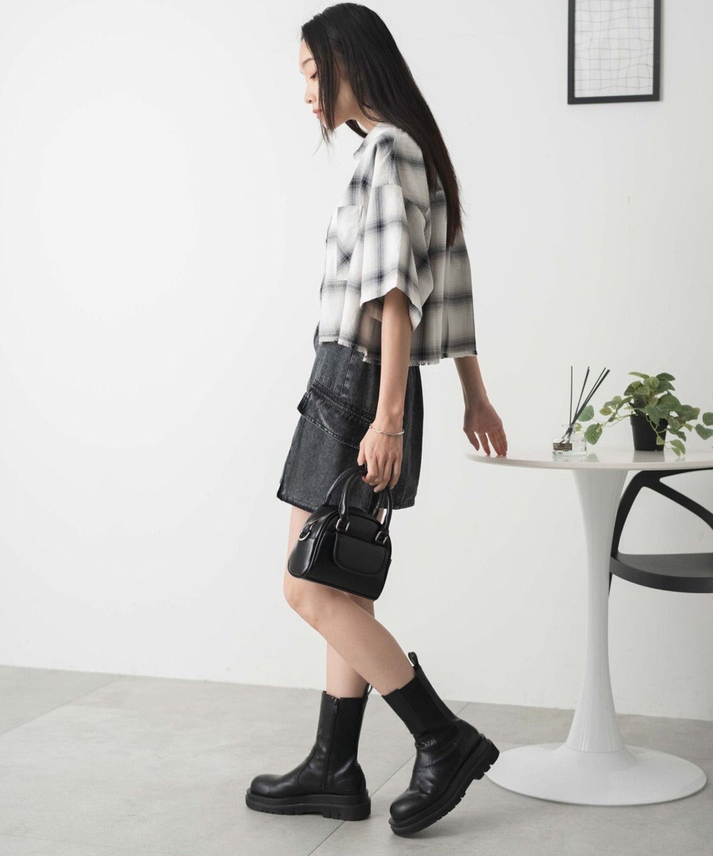 WEGO 【手洗い可/綿100％】オンブレチェックショートシャツ 