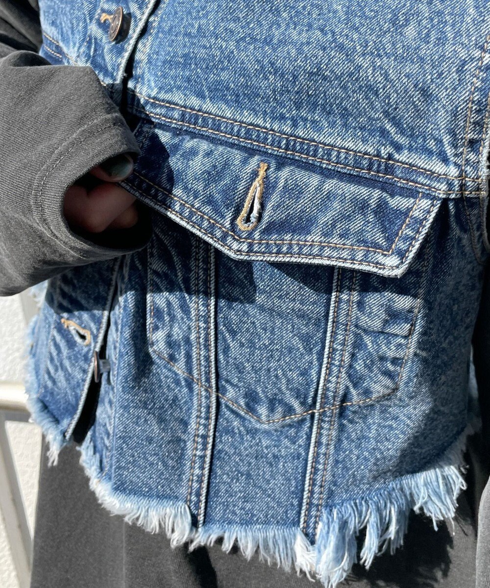 WEGO デニムショートベスト 