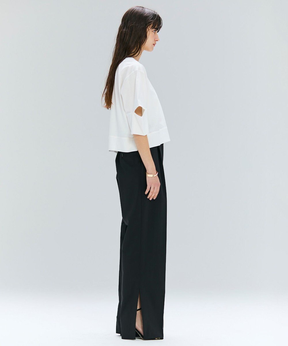 BEIGE， 【洗える/接触冷感/速乾/UVケア対応・Precious ９月号掲載】BATEAU / イージーウエストサイドスリットタックパンツ 