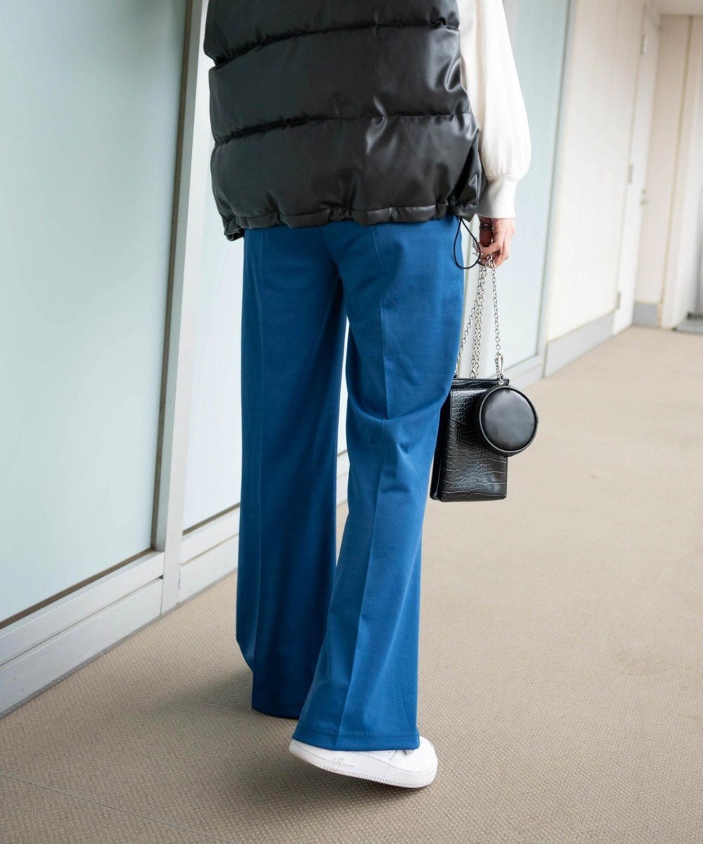 WEGO ポンチセンタープレスフレアパンツ 