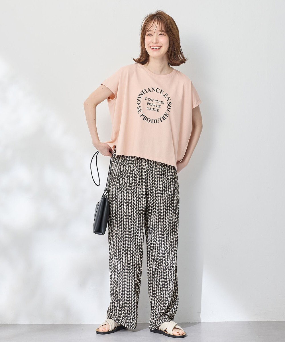 ANY 【洗濯機可/ウエストゴム】ウェーブプリントパンツ 