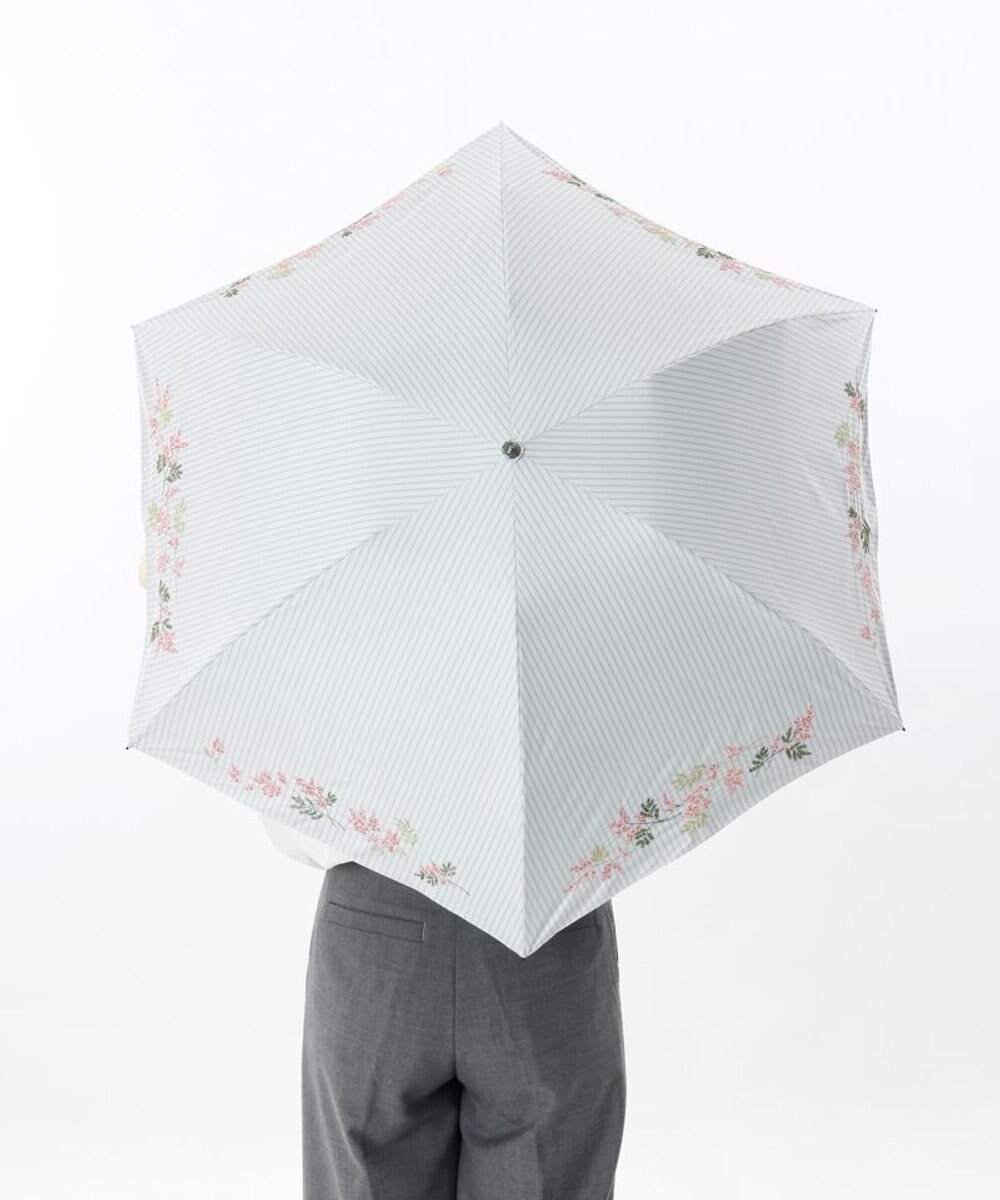AURORA JILL STUART（ジル スチュアート）ミモザ刺しゅう晴雨兼用傘(折りたたみ傘) 