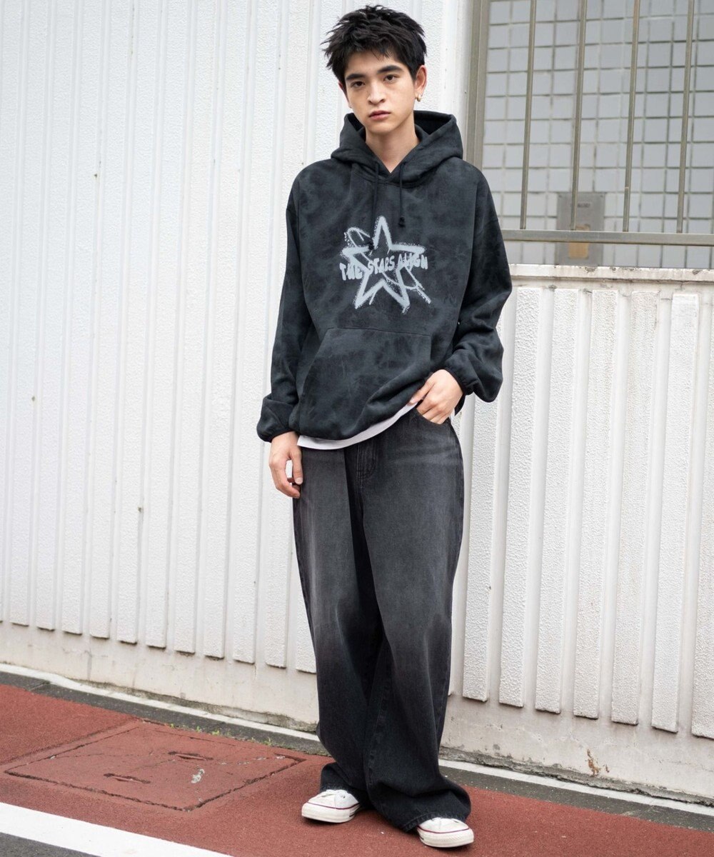 WEGO 【ユニセックス着用ITEM】スノーダイグラフィックビッグパーカー 