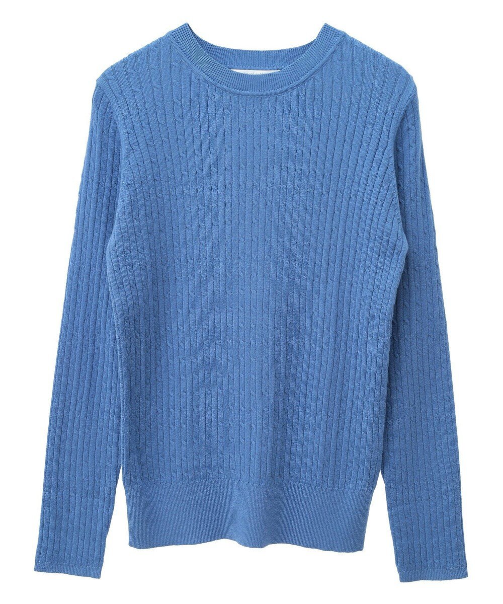 Green Parks プチケーブルクルーネックニットプルオーバー 