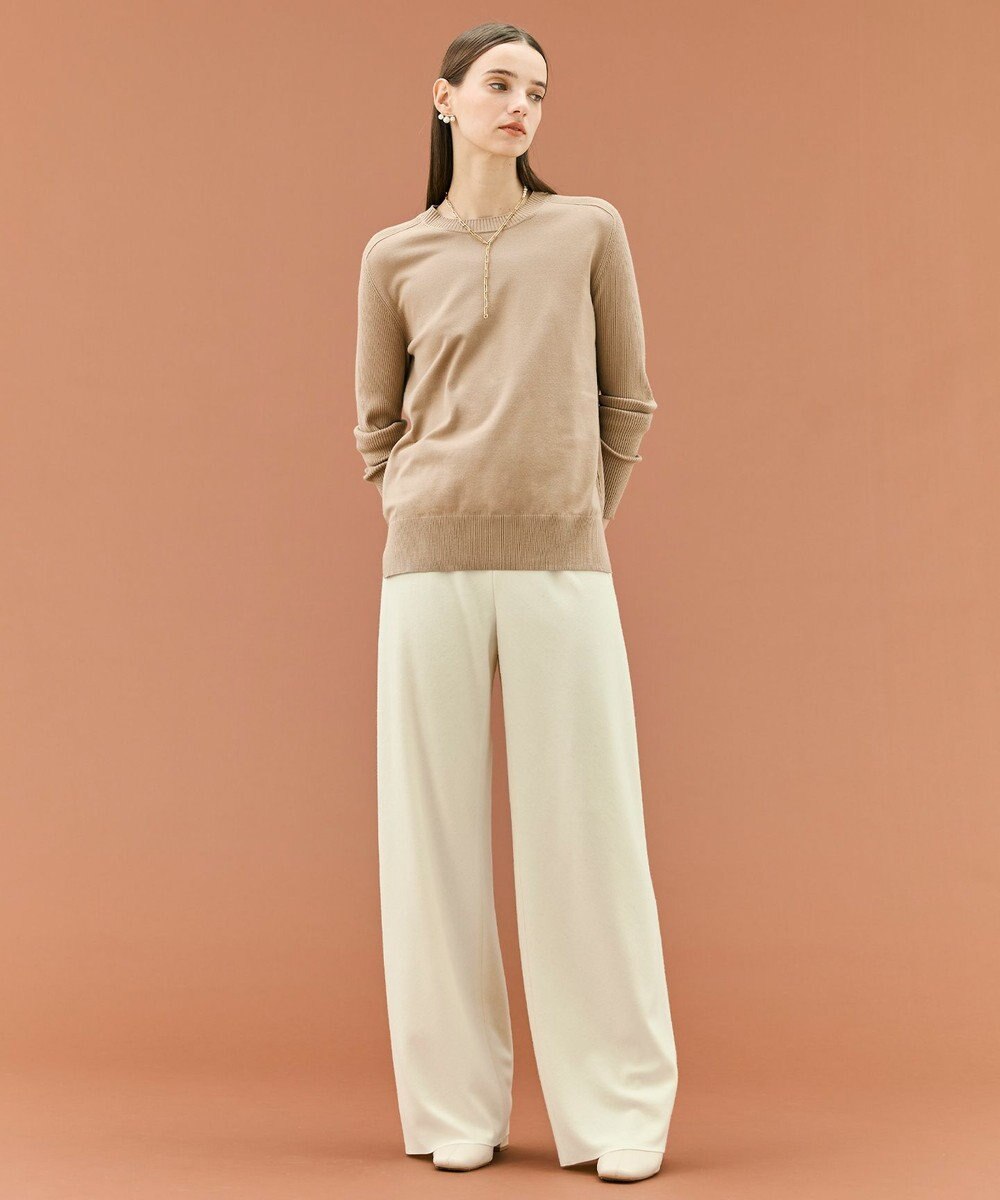 BEIGE， MONTAIGNE / イージーウエストウールワイドパンツ 