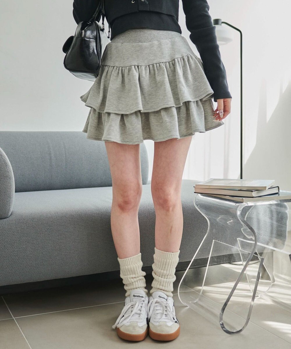 WEGO スウェットフリルスカパン 