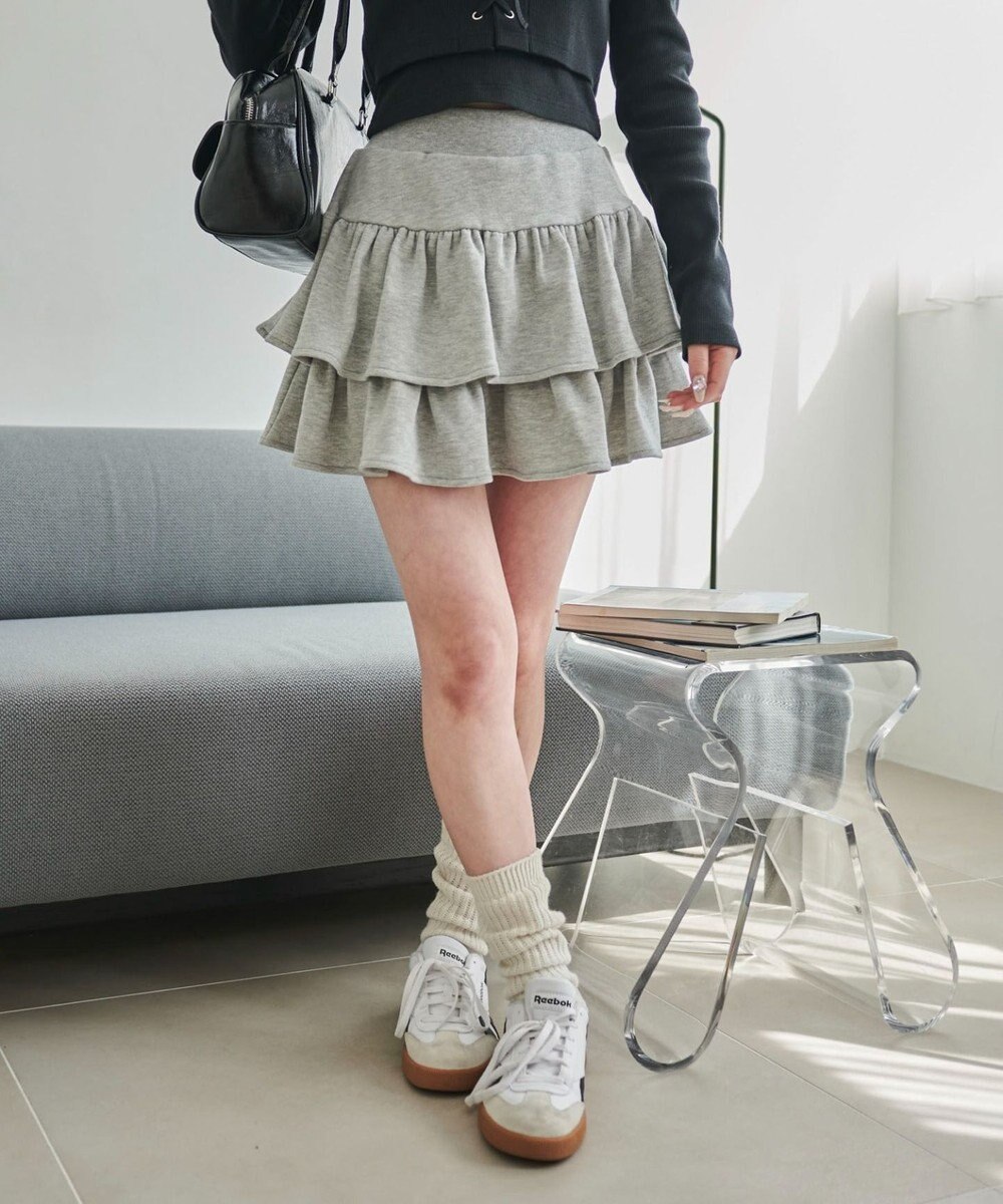 WEGO スウェットフリルスカパン 