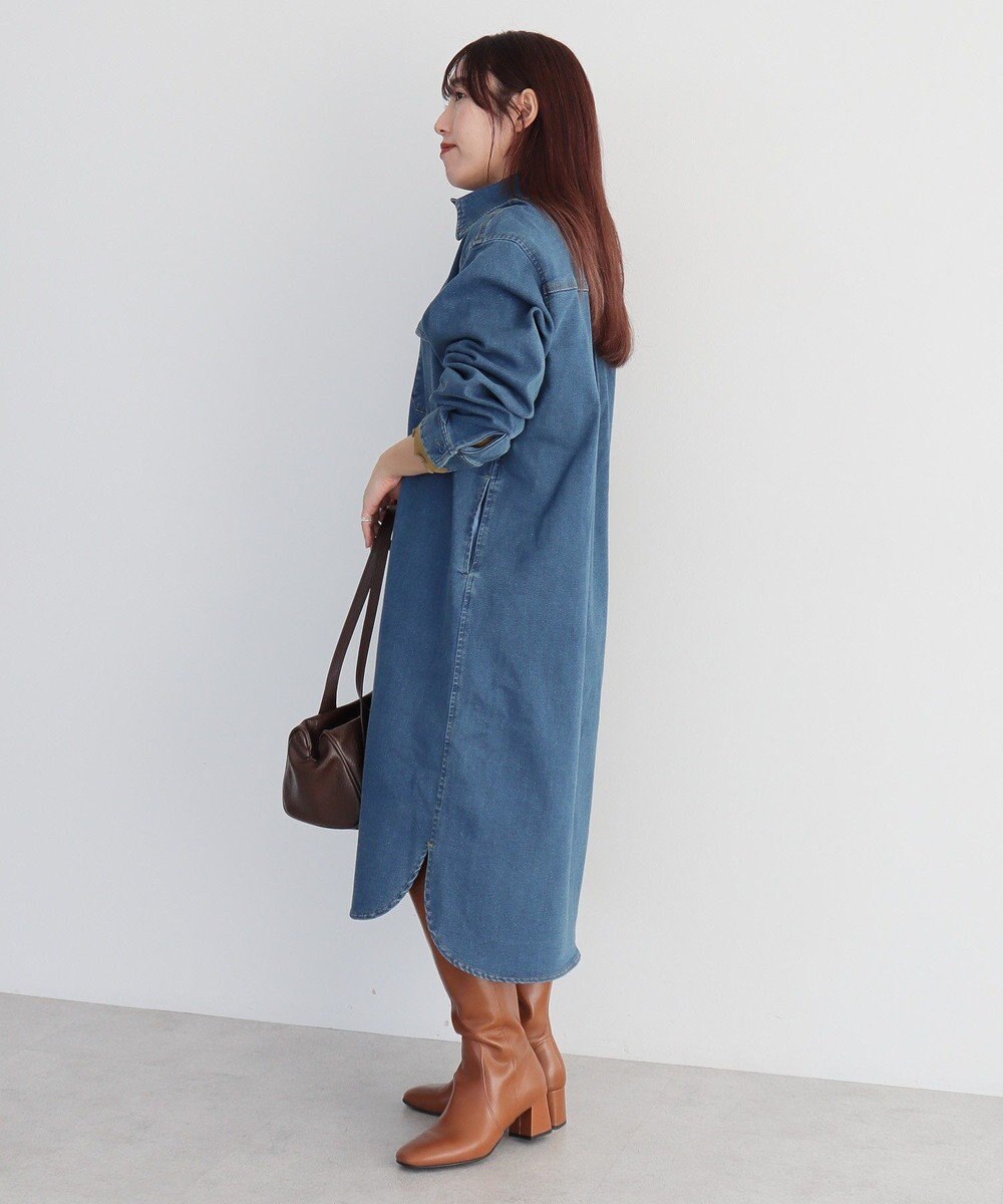 CRAFT STANDARD BOUTIQUE 裏起毛デニムヘンリーワンピース 