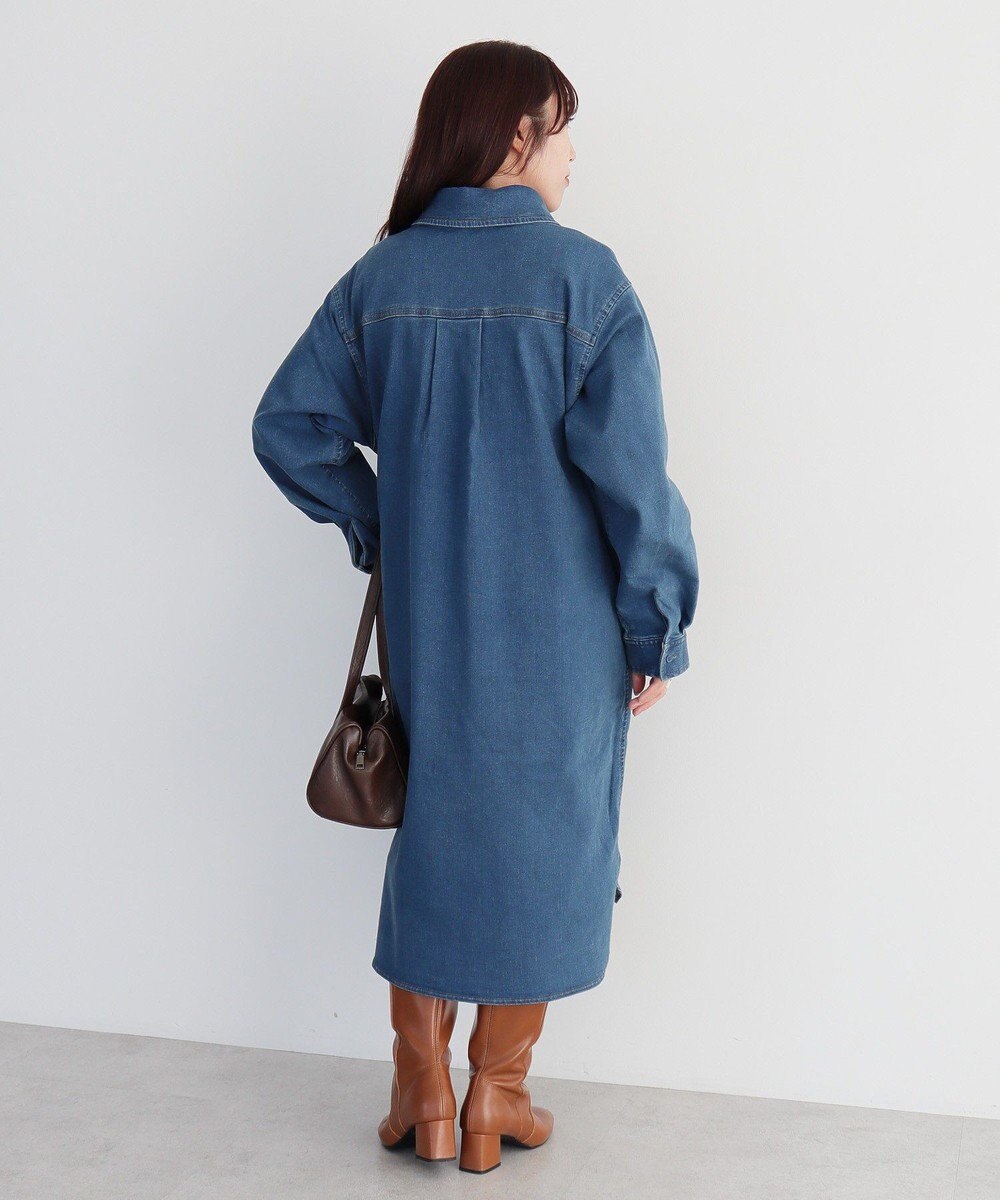 CRAFT STANDARD BOUTIQUE 裏起毛デニムヘンリーワンピース 