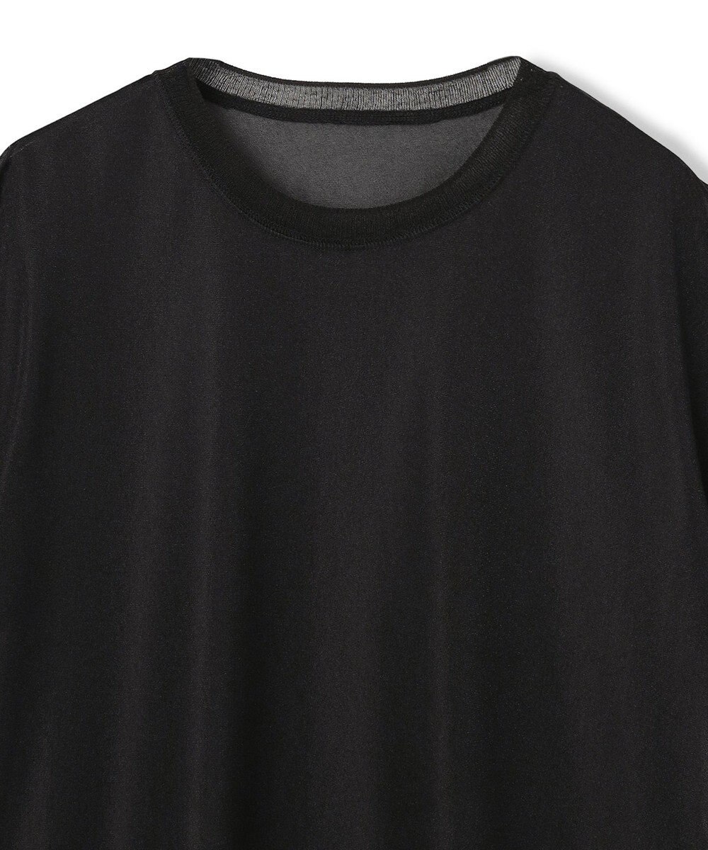 BEIGE， SELEN / リブコンビ シアーTシャツ 