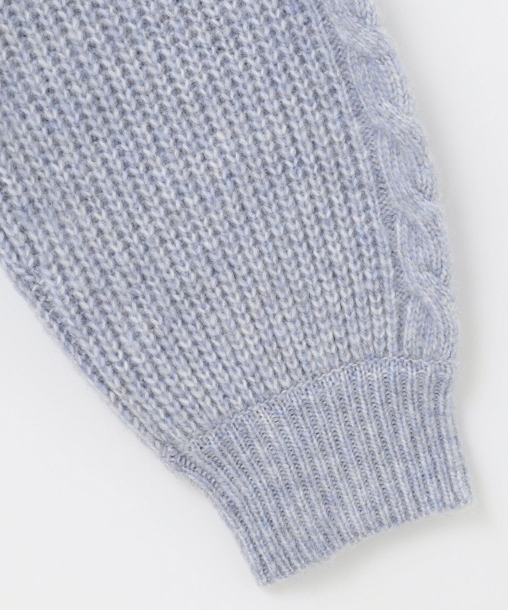 ANY SIS 【洗える】袖ケーブルショート ニット 