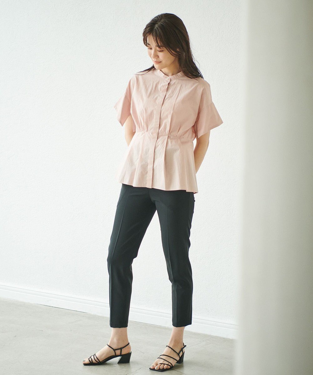 #Newans 【ANSWER for シンプルベーシック】スリットスリーブペプラムブラウス 