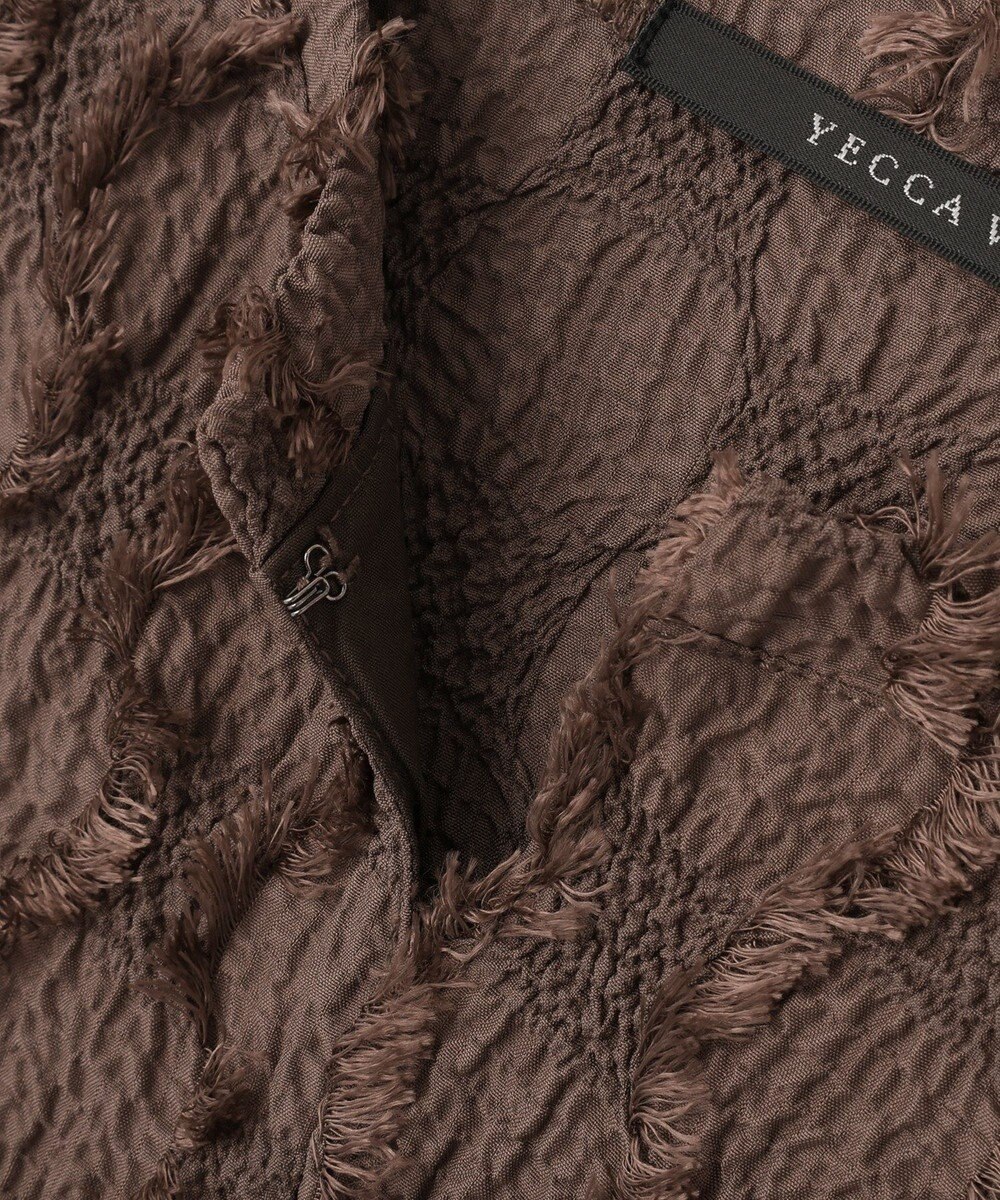 YECCA VECCA ジャガードフリンジブラウス 