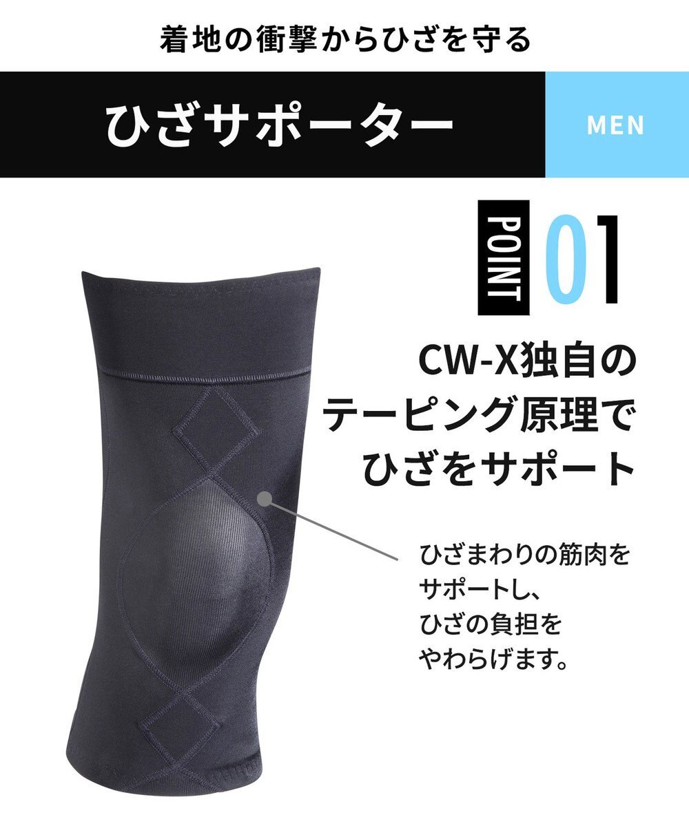 CW-X 【MEN】サポーター　ひざの負荷を軽減　片足用　/ワコール　BCO004 