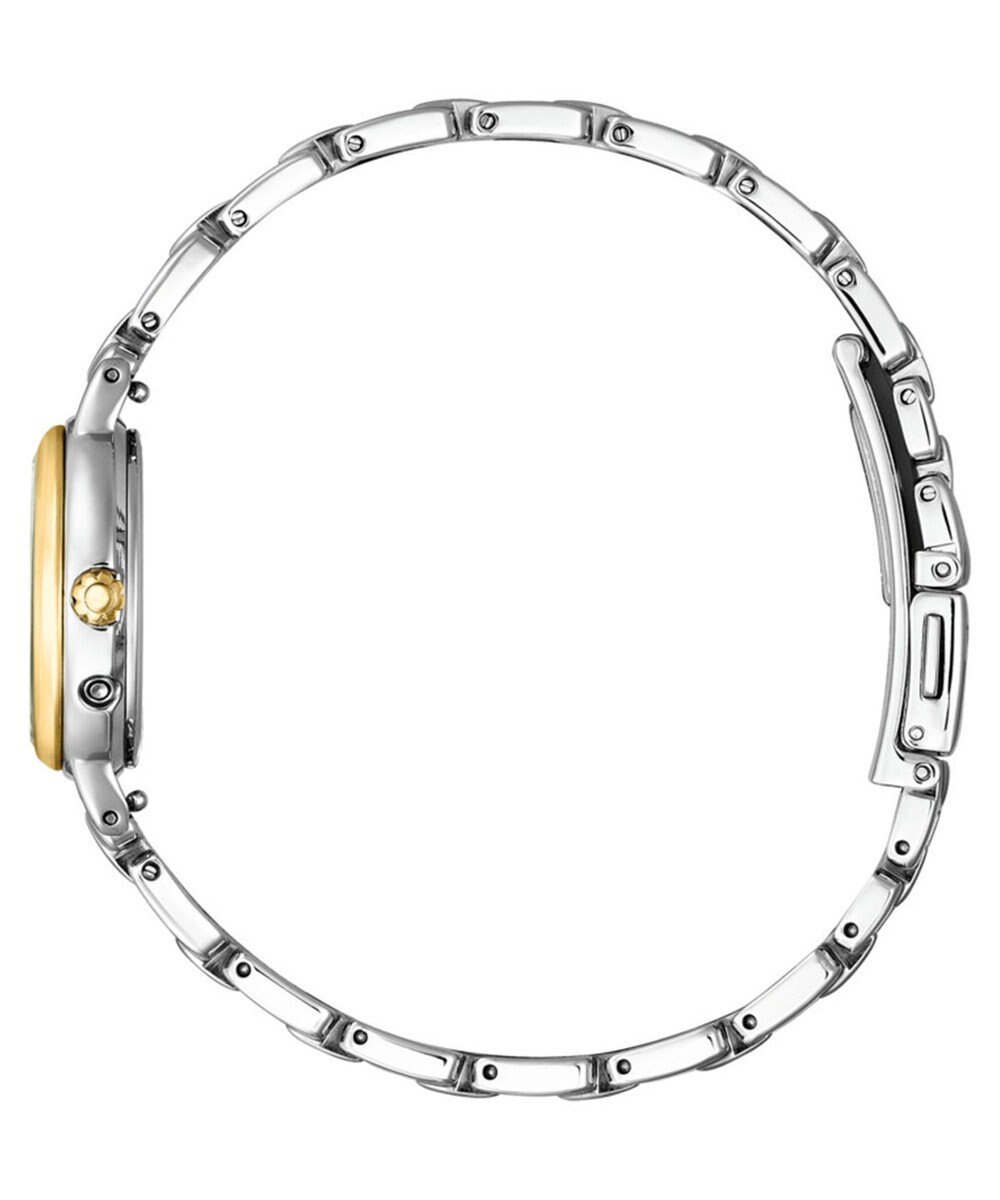 CITIZEN 【ソーラーテック電波時計】シルバー×ゴールドのアクセサリー感覚腕時計 