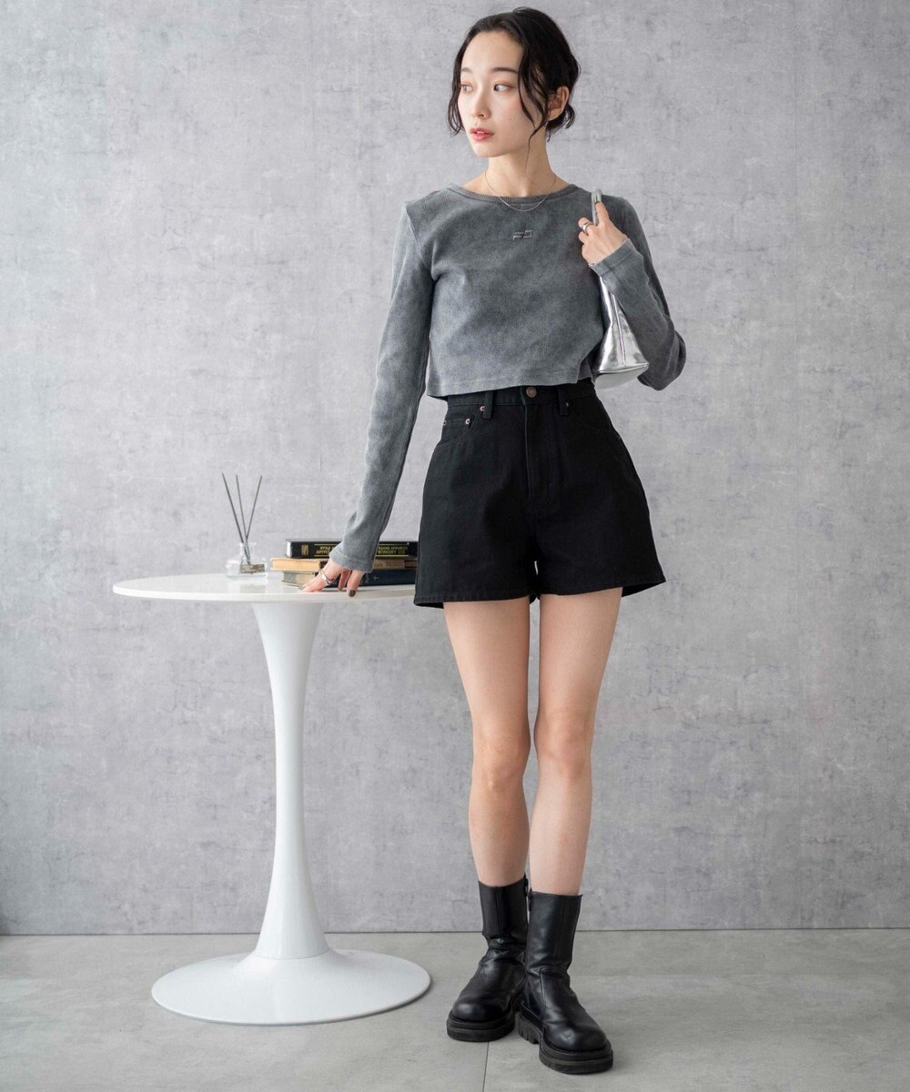 WEGO 台形デニムショートパンツ 