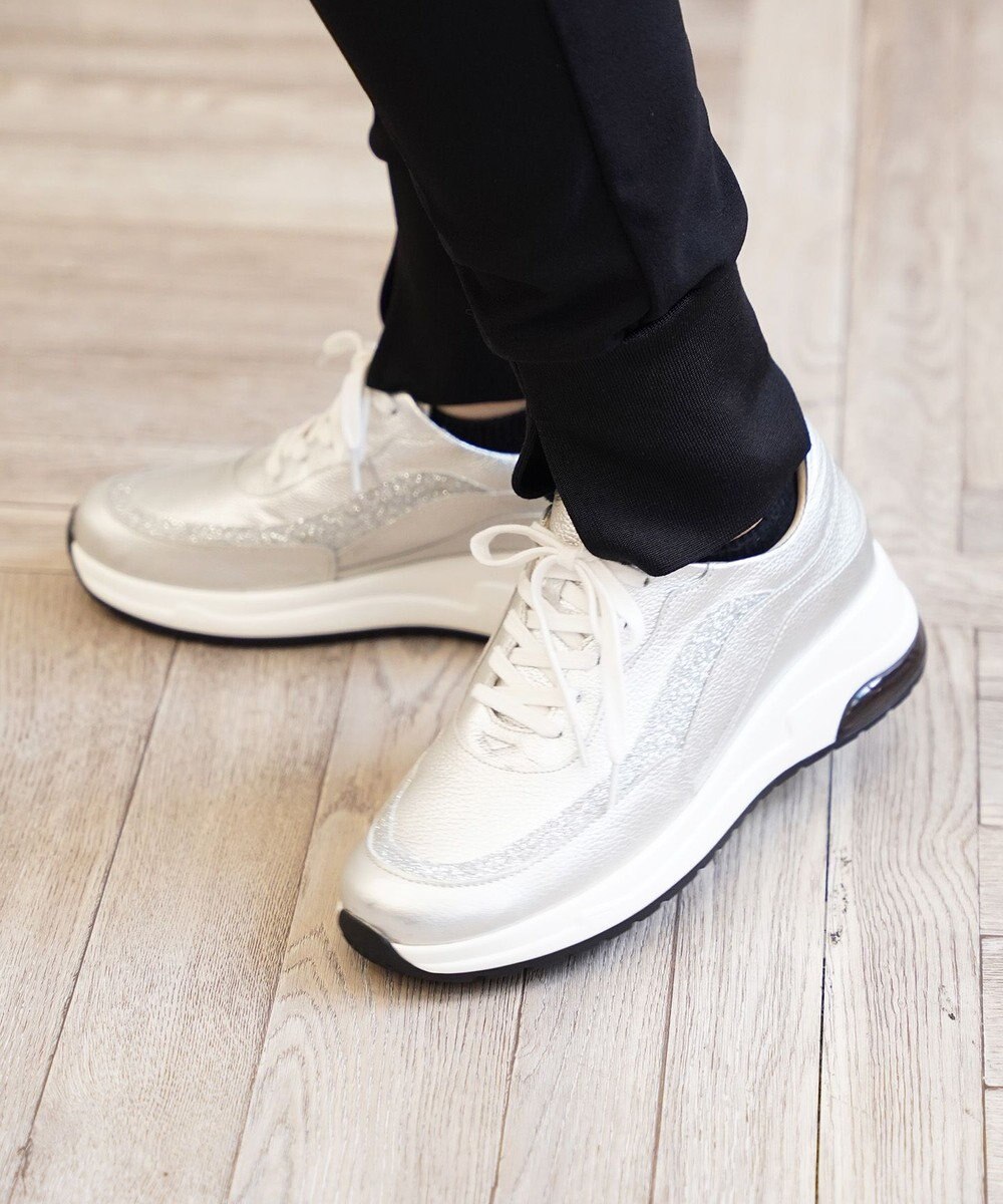 Pointer 日本製 本革厚底スニーカー 