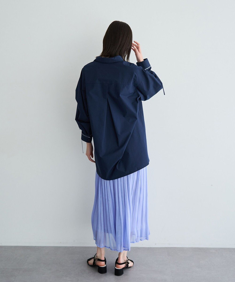 YECCA VECCA シャイニーサテンプリーツスカート 